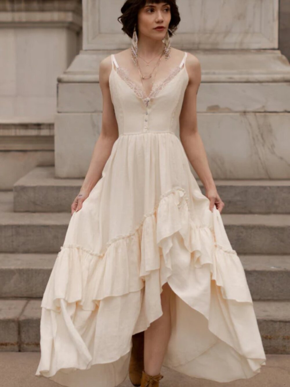 BNWT Joyfolie Everlie Dress in Cream - Size Large